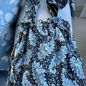 Stunning J Crew Collection Sleeveless Print Bow Detail Top